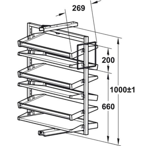 Kệ để giày Hafele 806.22.400 2 thông số Kệ để giày Hafele 806.22.400