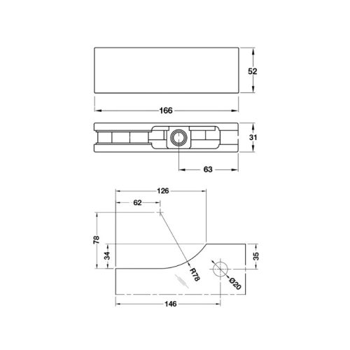 Thông số kẹp kính trên 80Kg Hafele 981.00.003