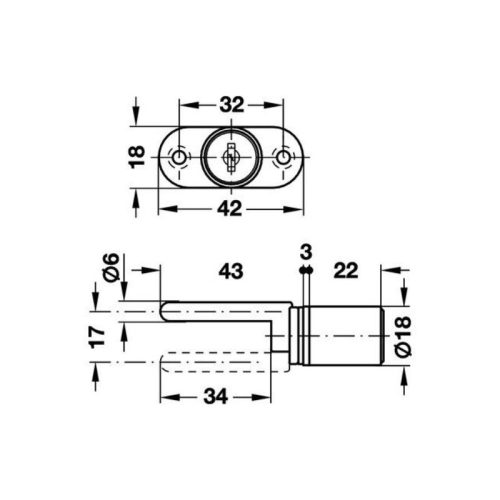 Thông số khóa trung tâm Hafele 234.99.241