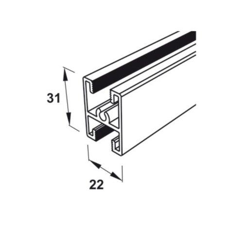Khung chia giữa Slido R-Aluflex Hafele 403.52.930 4 Thông số khung chia giữa Slido R-Aluflex Hafele 403.52.930