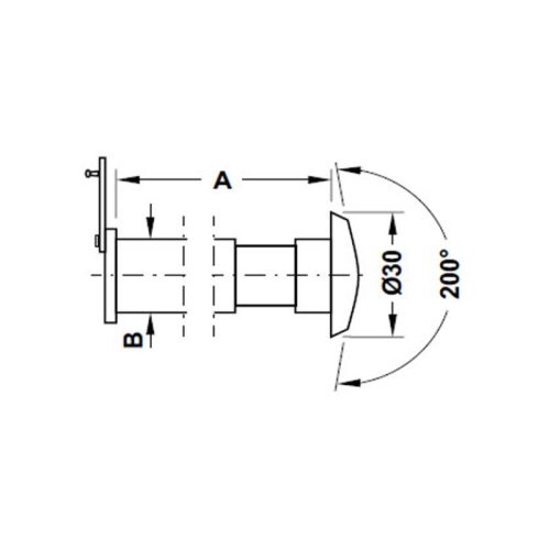 Thông số mắt thần cửa có nắp che Hafele 959.03.062