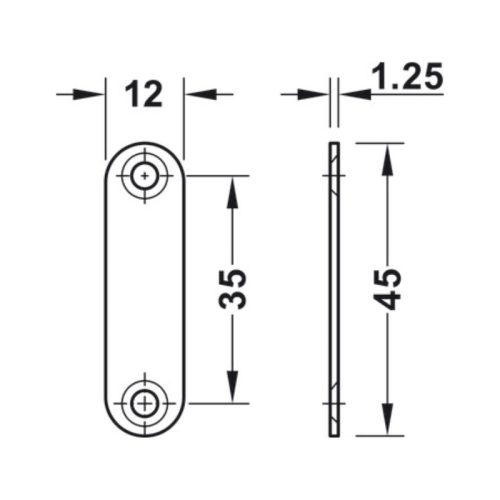 Thông số nam châm giữ cửa Hafele 246.29.703