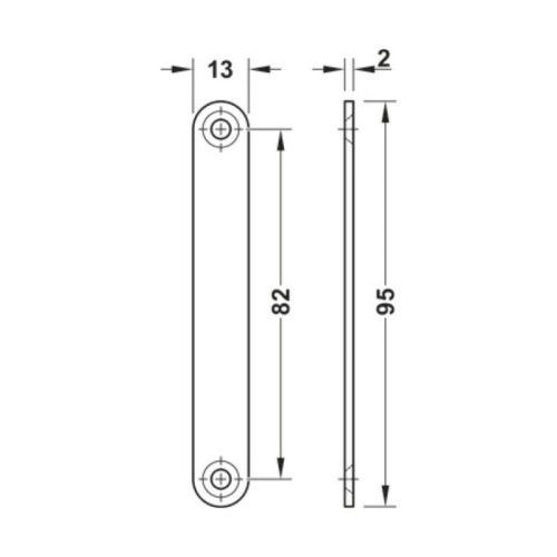 Thông số nam châm giữ cửa Hafele 246.75.630