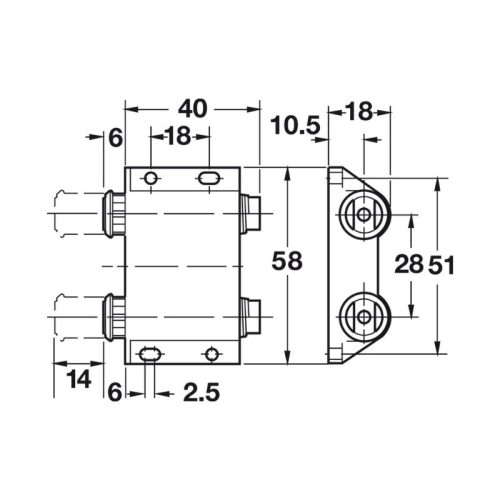 Thông số nhấn mở nam châm đôi Hafele 245.80.320