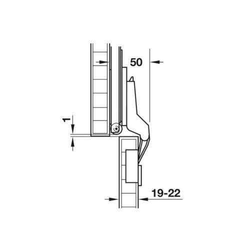Thông số phụ kiện bản lề cho cửa 1 cánh Hafele 408.24.011