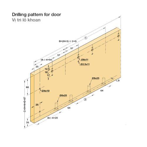 Phụ kiện cửa trượt bằng mặt M 50F FB Hafele 406.11.285 3 Thông số phụ kiện cửa trượt bằng mặt M 50F FB Hafele 406.11.285