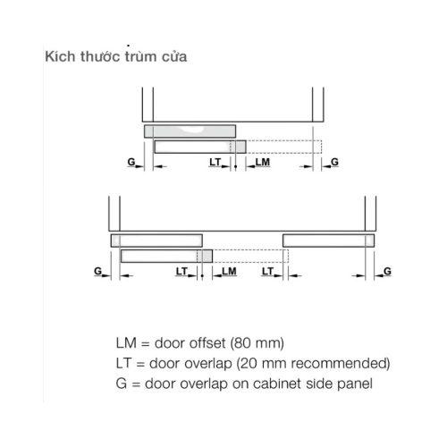 Thông số phụ kiện cửa trượt Slido Classic 70 VF A Hafele 402.35.001