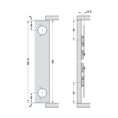 Phụ kiện cửa trượt Slido F-Park71 16B Hafele 408.25.009 3 Thông số phụ kiện cửa trượt Slido F-Park71 16B Hafele 408.25.009