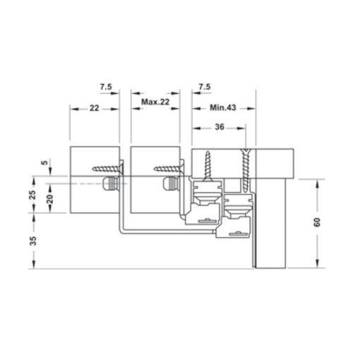 Phụ kiện cửa trượt Slido Space Air 80 VF Hafele 406.78.037 3 Thông số phụ kiện cửa trượt Slido Space Air 80 VF Hafele 406.78.037