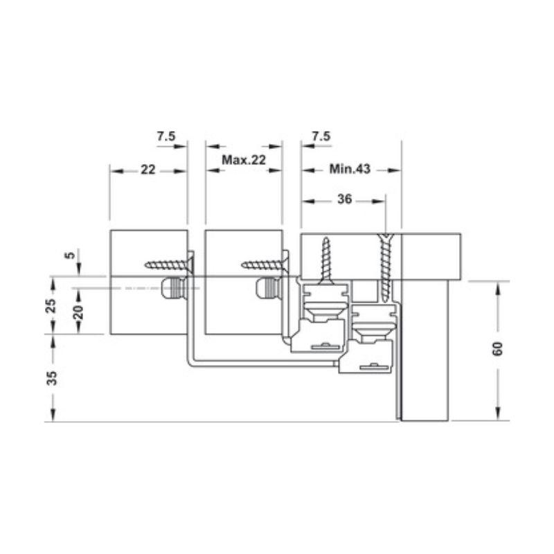 Thông số phụ kiện cửa trượt Slido Space Air 80 VF Hafele 406.78.037 Thông số phụ kiện cửa trượt Slido Space Air 80 VF Hafele 406.78.037
