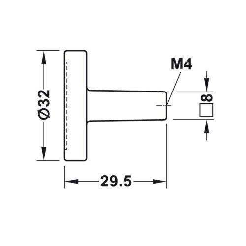 Thông số Quả Nắm Tủ Hafele 106.70.180
