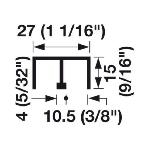 Ray dẫn hướng đôi Hafele 415.10.805 3 Thông số ray dẫn hướng đôi Hafele 415.10.805