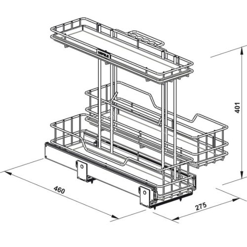 Thông số Rổ dụng cụ vệ sinh Hafele 595.04.095