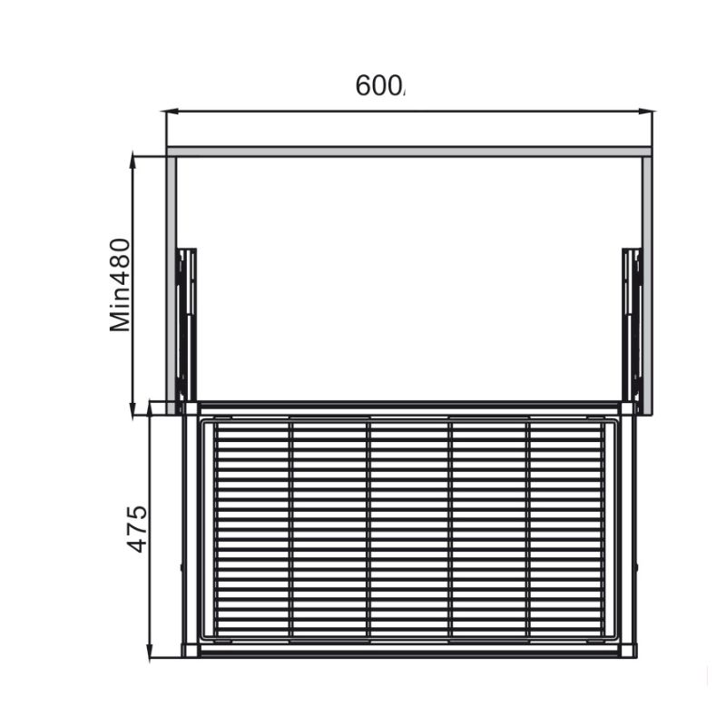 Thông số Rổ kéo bằng kim loại Hafele 807.95.141 Thông số Rổ kéo bằng kim loại Hafele 807.95.141