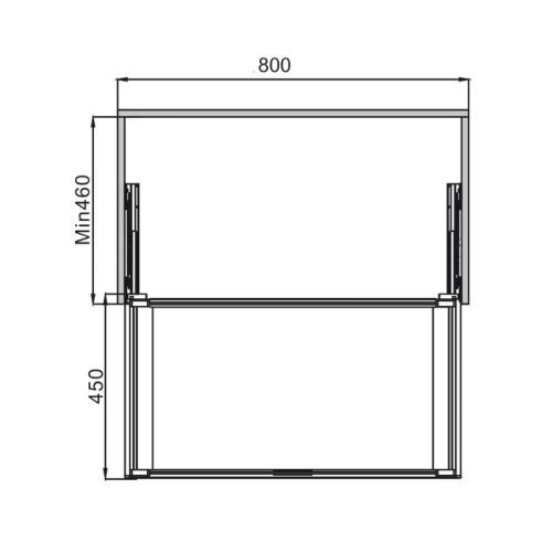 Rổ kéo bằng kính Hafele 807.95.173