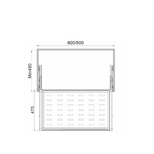 Thông số Rổ kéo kim loại Hafele 807.95.151