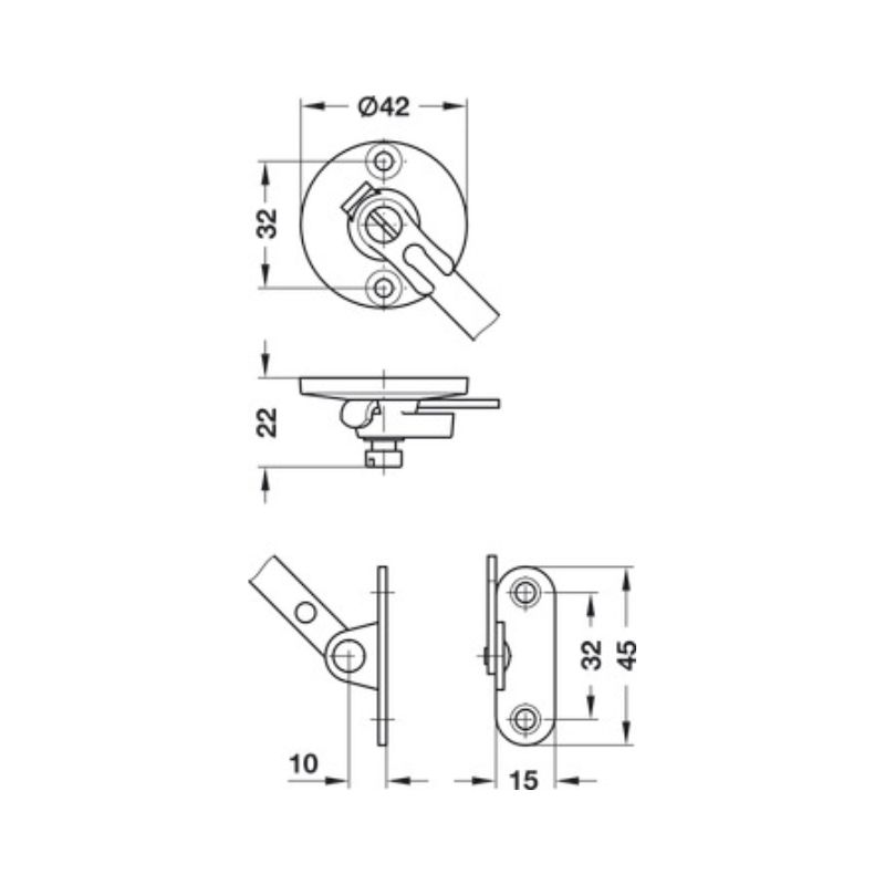 Thông số tay đẩy Flap 160mm Hafele 365.75.726 Thông số tay đẩy Flap 160mm Hafele 365.75.726