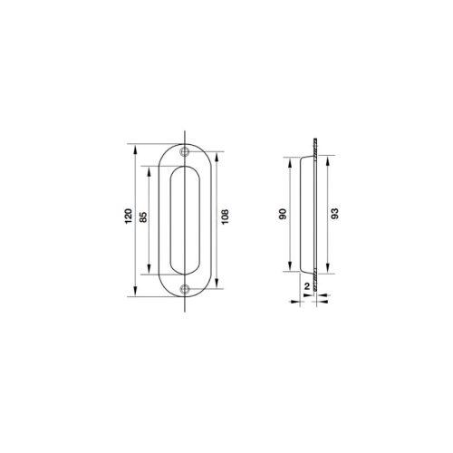 thong so tay nam am 120x40mm hafele 489 72 100