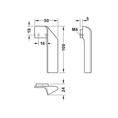 Tay nắm tủ H2155 Häfele 101.69.511 4 Thông số tay nắm tủ H2155 Häfele 101.69.511