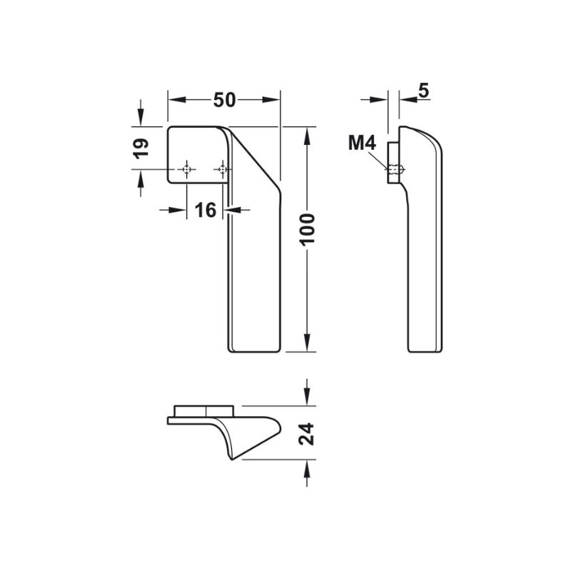 Thông số tay nắm tủ H2155 Häfele 101.69.511 Thông số tay nắm tủ H2155 Häfele 101.69.511