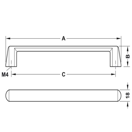 Thông số Tay nắm tủ Hafele 106.69.205