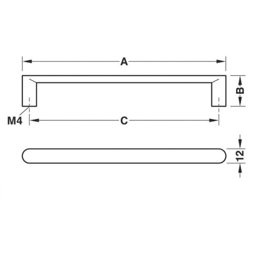 Thông số Tay nắm tủ Hafele 106.69.433