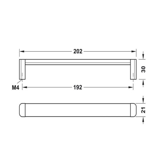 Thông số Tay nắm tủ Hafele 106.69.617