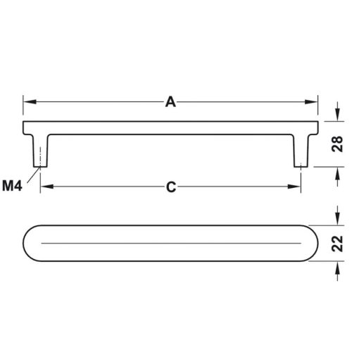 Thông số Tay nắm tủ Hafele 106.70.090