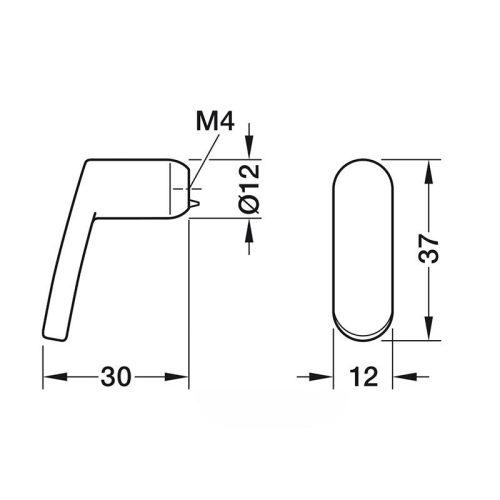 Thông số Tay nắm tủ Hafele 106.70.550