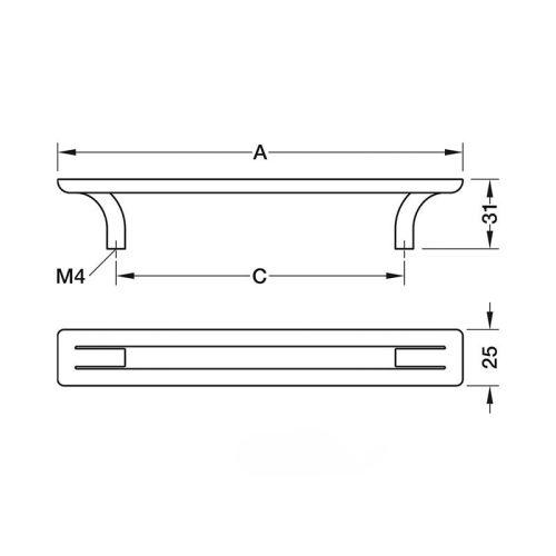 Thông số Tay nắm tủ Hafele 106.70.560