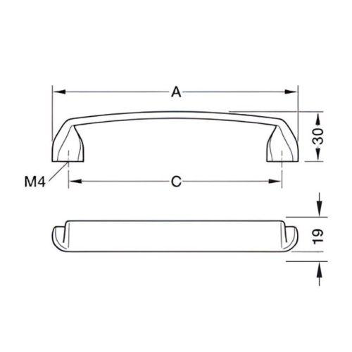 Thông số Tay nắm tủ Hafele 106.70.611