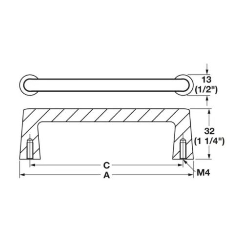 Thông số Tay nắm tủ Hafele 106.71.330
