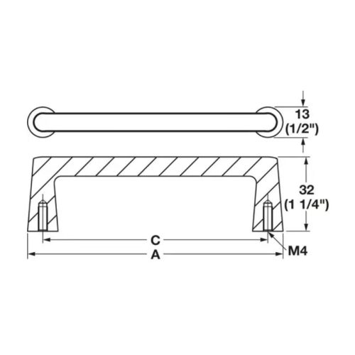Thông số Tay Nắm Tủ Hafele 106.71.340