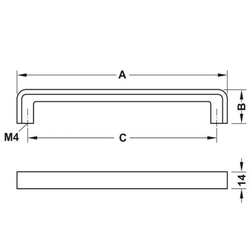 Thông số Tay nắm tủ Hafele 110.34.267