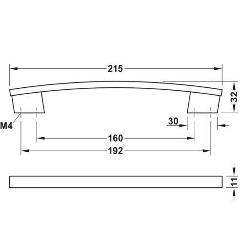 Thông số Tay nắm tủ Hafele 110.34.32