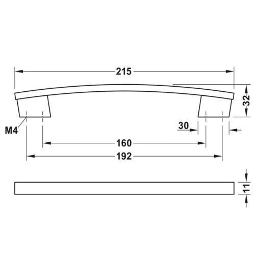 Tay nắm tủ Hafele 110.34.328 4 Thông số Tay nắm tủ Hafele 110.34.328