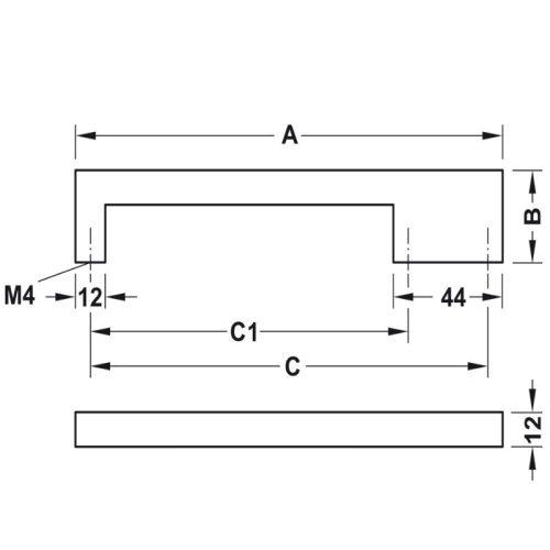 Thông số Tay nắm tủ Hafele 110.34.356
