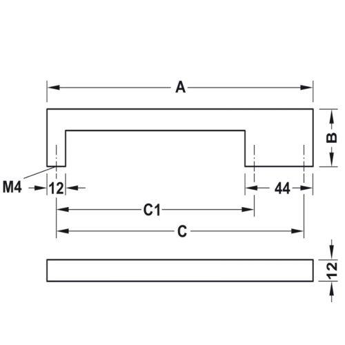 Thông số Tay nắm tủ Hafele 110.34.357