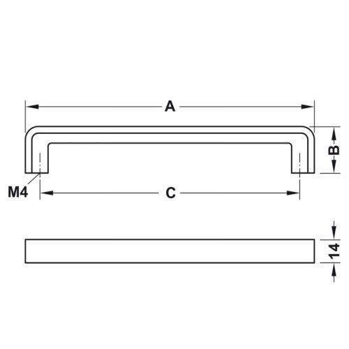 Thông số Tay Nắm Tủ Hafele 110.34.667