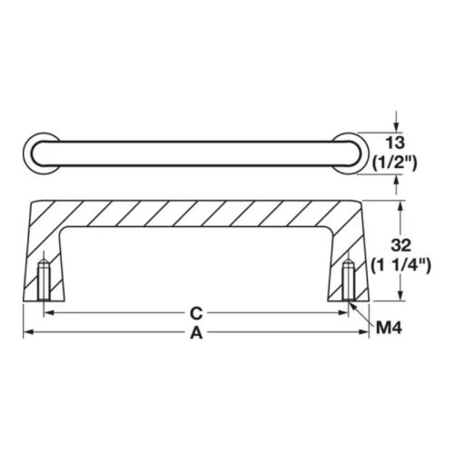 Thông số Tay Nắm Tủ Hafele 106.71.342