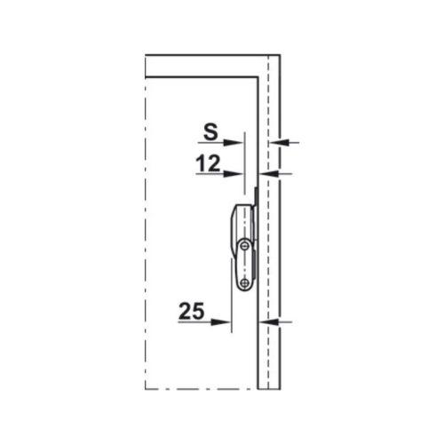 Thông số tay nâng cánh tủ Duo Hafele 373.66.500