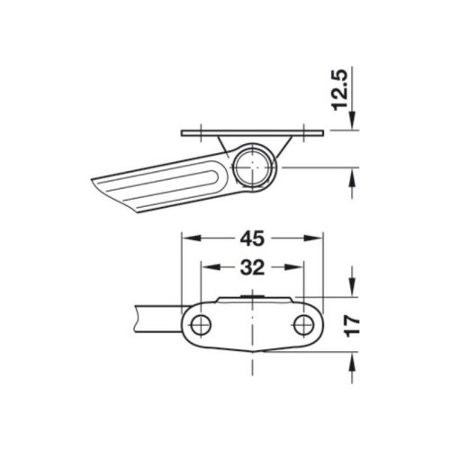Thông số tay nâng Free flap H Hafele 372.39.820