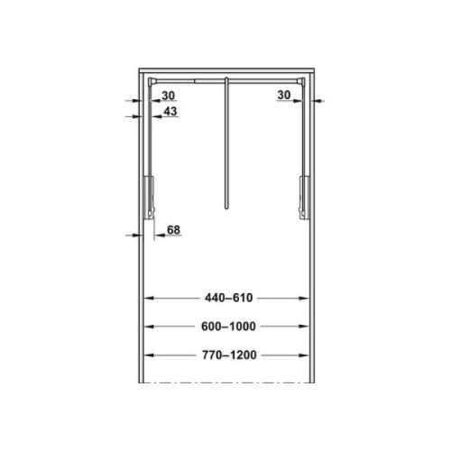 Thông số Tay nâng treo quần áo Hafele 805.20.525