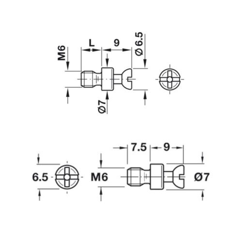 Thông số thân ốc liên kết hợp kim Hafele 263.21.826