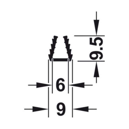 Thông số thanh kẹp cho cửa kính Hafele 415.13.622