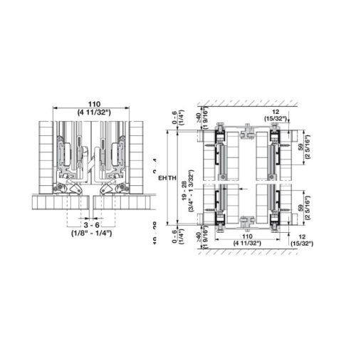 Thanh kết nối phía trên nóc tủ Hafele 408.30.094 3 Thông số thanh kết nối phía trên nóc tủ Hafele 408.30.094