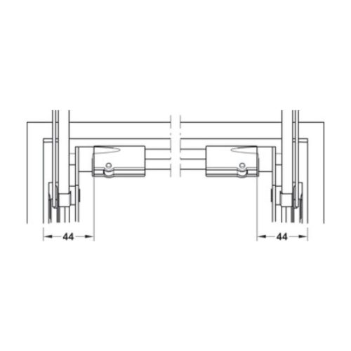 Thông số thanh ngang cho Free Swing/Up Hafele 372.33.696