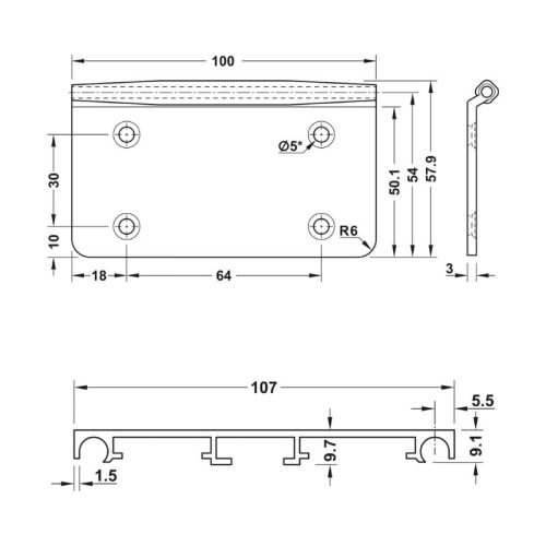 Thông số thanh nối Slido F-Park72 50A Hafele 408.45.108