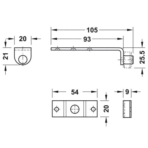 Thông số Ổ trục xoay bàn có khung Hafele 642.48.505