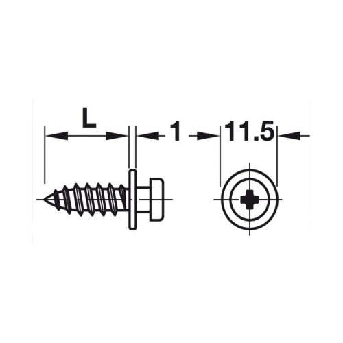 Thông số vít kết nối dạng Modular Hafele 262.47.978
